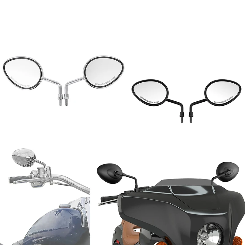 

10mm Rearview Side Mirror Fit For Indian Scout Bobber Sixty Roadmaster Chieftain Chief Classic Vintage Dark Horse