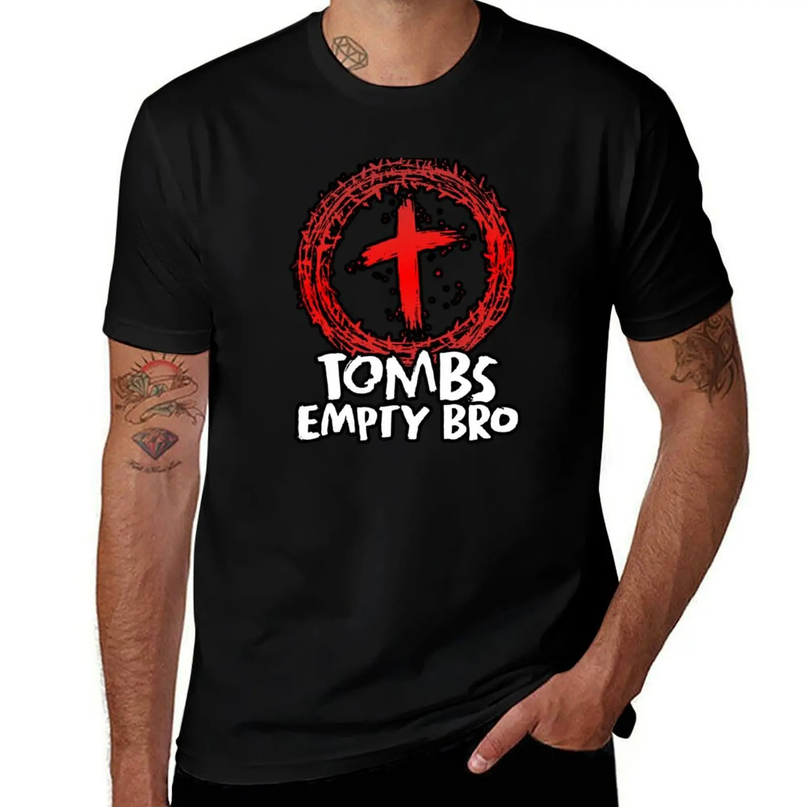 Tombs Empty Bro - Red T-Shirt Casual Breathable Short Sleeve Top