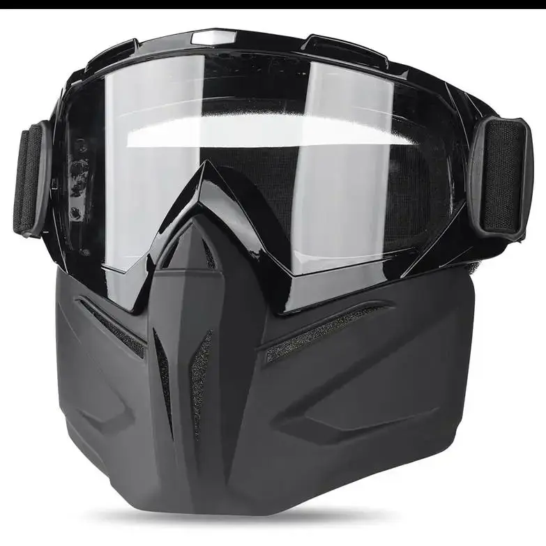 Airsoft Mask, Airsoft Mask Full Face and Detachable Airsoft Goggles, Military Paintball Mask Match with Helmet, Airsoft Gear