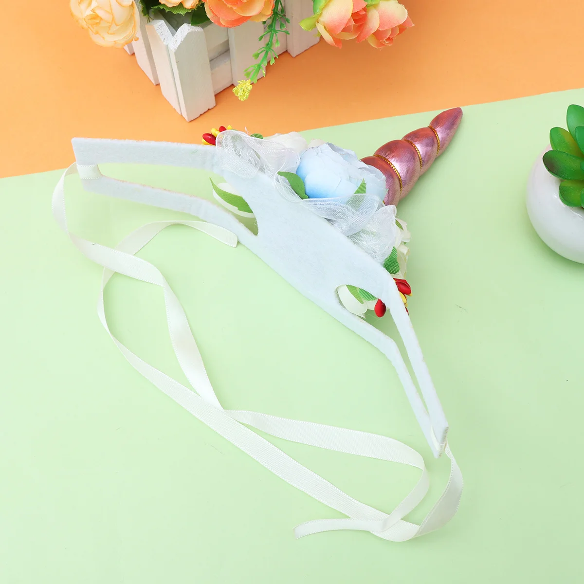 

Pink Unicorn Pet Cosplay Hat Size Comfortable Cloth Material Suitable for Party Cat Dog Puppy Pet Photo Props