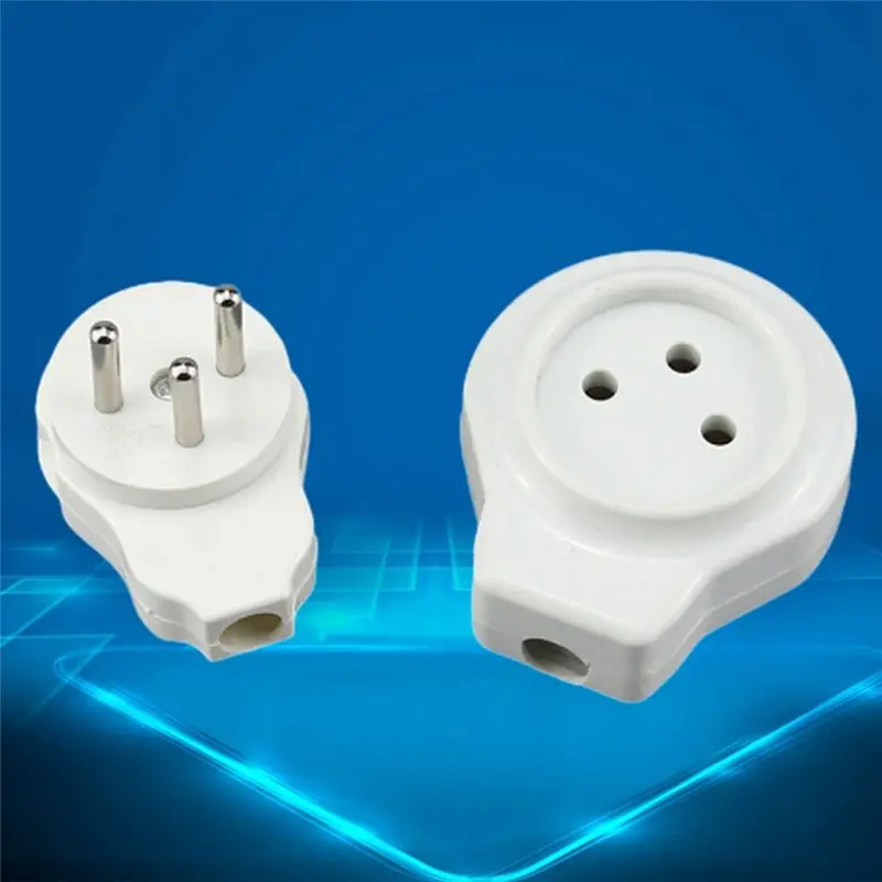 A21E-Israeli Wiring Plug 16A Cylindrical Butt Plug Israeli EU Plug