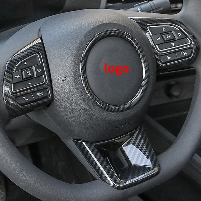 For MG GT MG5 MGGT MGZS MGHS RX5 MG3 MG5 MG6 Car Steering Wheel Button Frame Carbon Fiber Pattern Automotive Interior Stickers