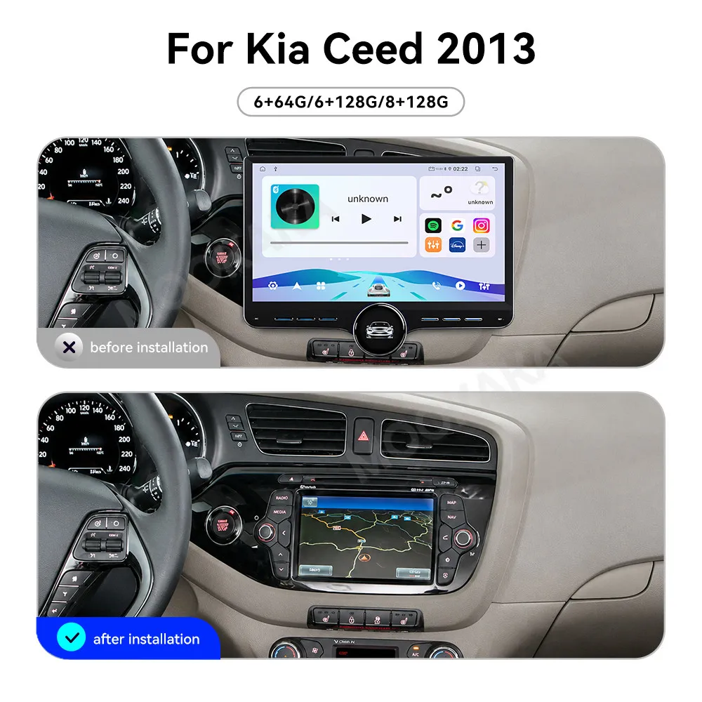 Car Accessories Radio For Kia Ceed 2013 Android Auto GPS Navigation Multimedia Stereo Receiver Head Unit Offline Maps