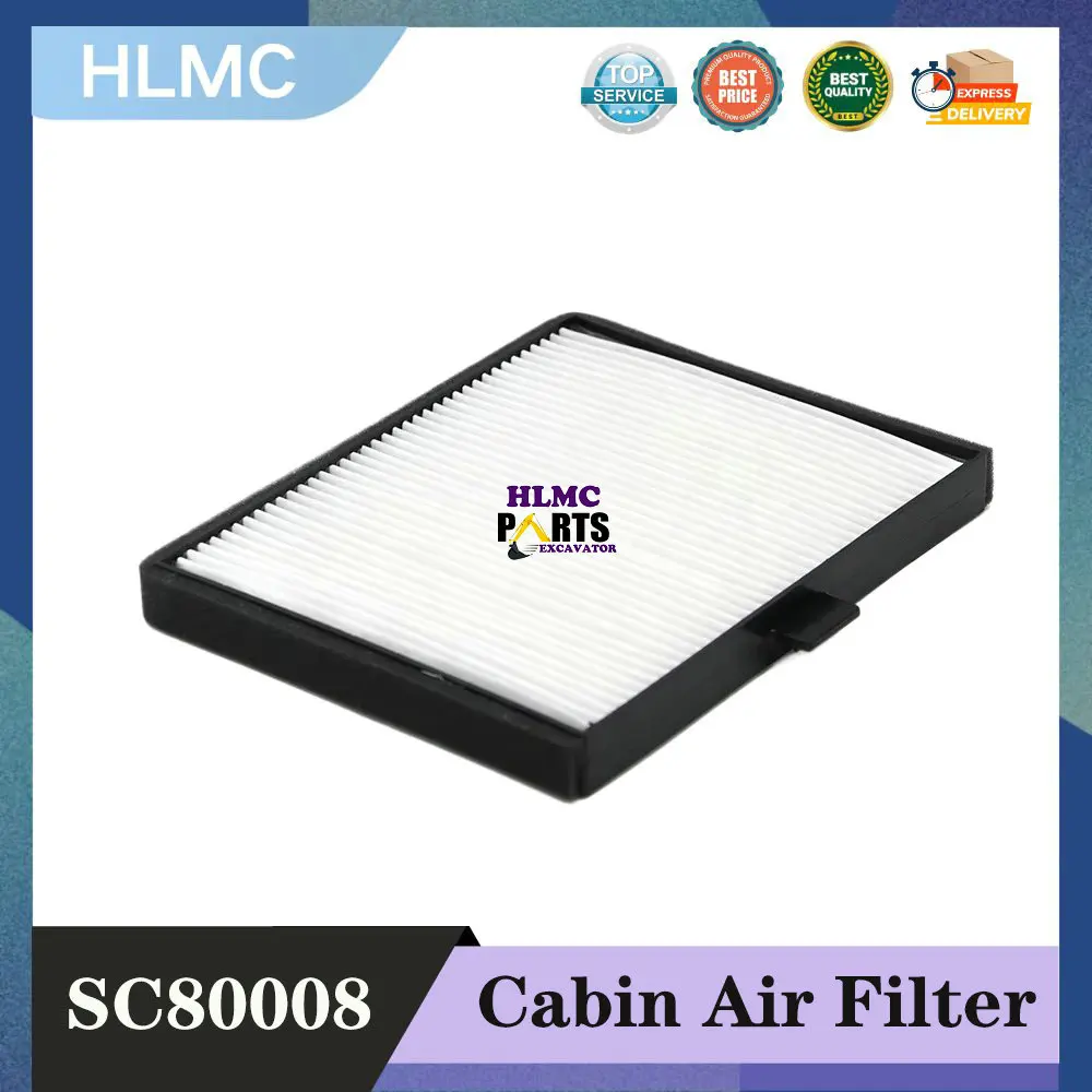 Excavator Parts Cabin Air Filter Element SC80008 SKL46123 SKL46459 for Doosan DH500-7