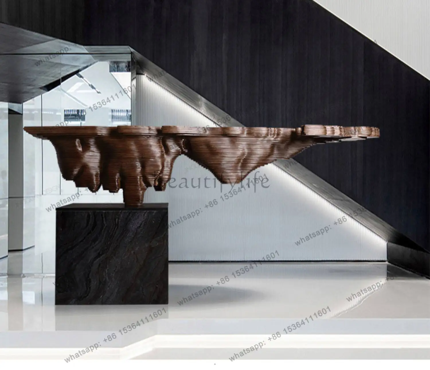 Rockery reflection creative abstract sculpture artwork model room decoration large ornament