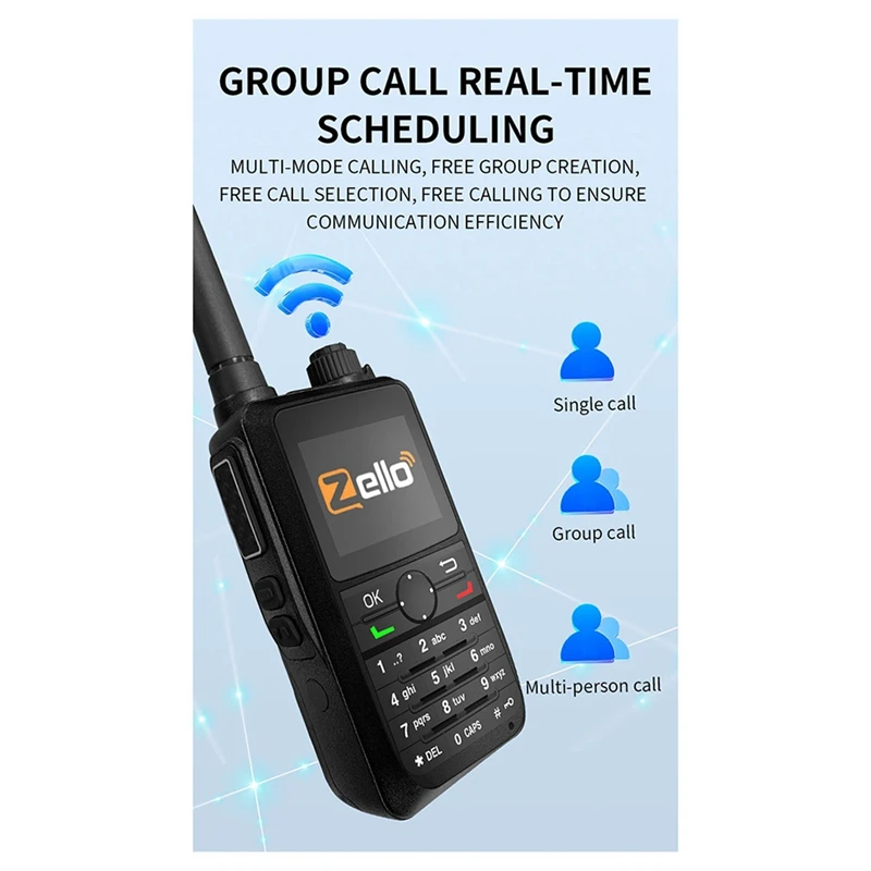 Zello Walkie-Talkie Public Network 4G Radio Bluetooth Outdoor Small Gps Navigation Global Wifi Walkie-Talkie Waterproof Durable