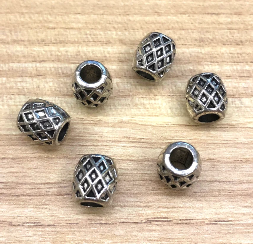 

20pcs 8.2*7.8mm, hole 3.9mm Zinc Alloy metal tibetan silver delicate spacer beads for jewelry findings HWG2142