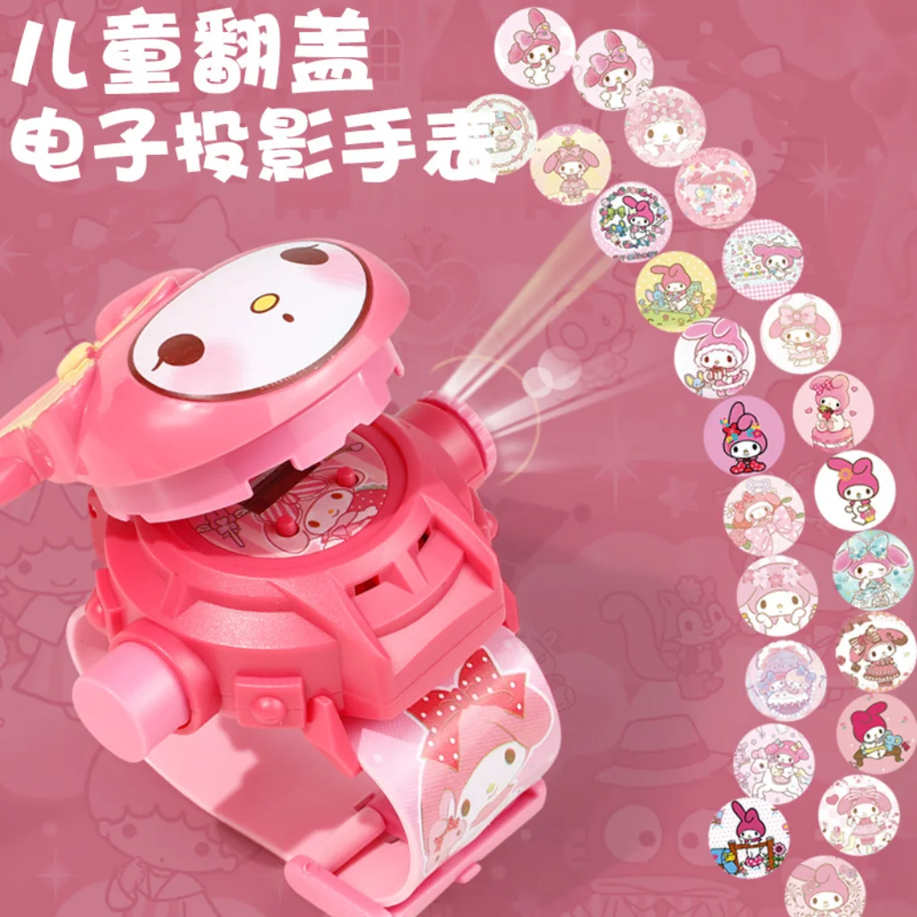3D Projection Digital Watch Cinnamoroll Hello Kitty Kuromi Melody Anime Figures Cartoon Cute Toy Gifts for Girls Children image 3
