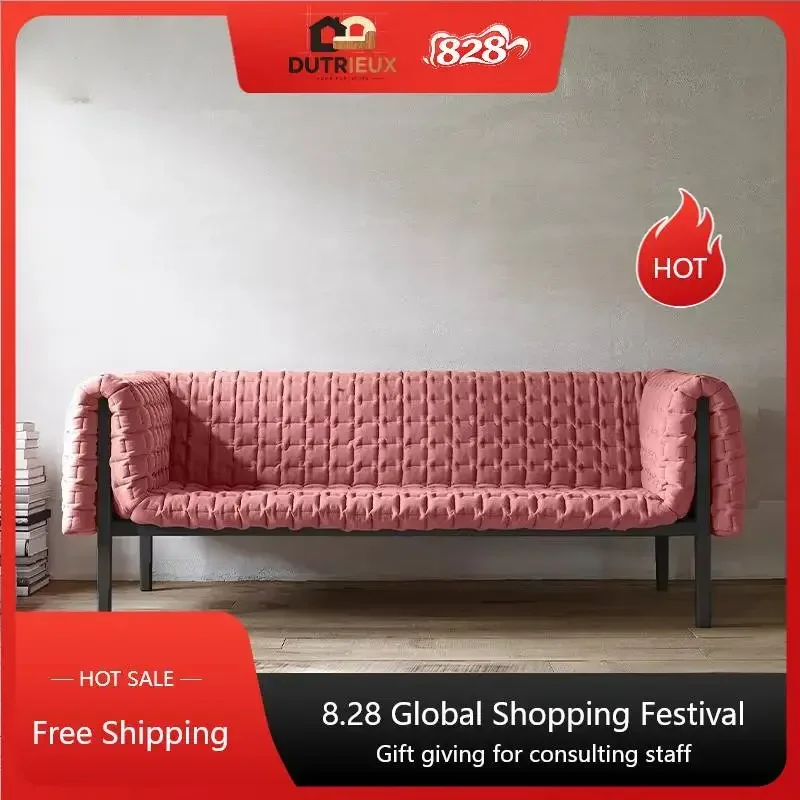 SC Nordic Designer Living Room Sofas Flower Printed Apartments Living Room Sofas Lounges Lazy Divano Moderno Furniture For Home