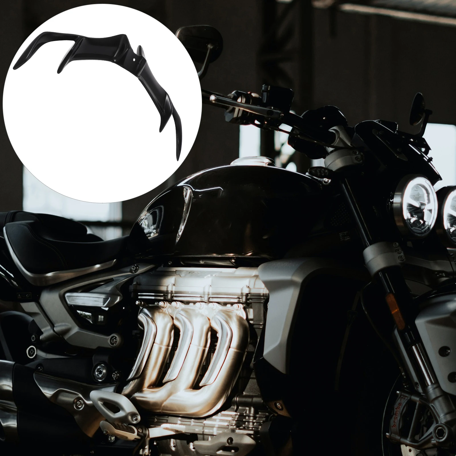 

Motorcycle Cover Styling Fairing Front Spoiler Replacement Decor Abs Wear Resistant Spoiler Wing Styling For