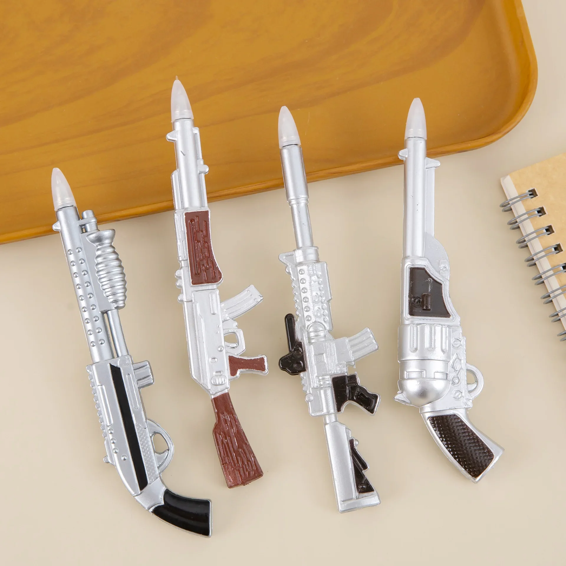 Bolígrafo creativo con forma de pistola, arma de juguete, revólver, Rifle de asalto AK47, escopeta, bolígrafos de tinta negra, regalo de papelería para estudiantes