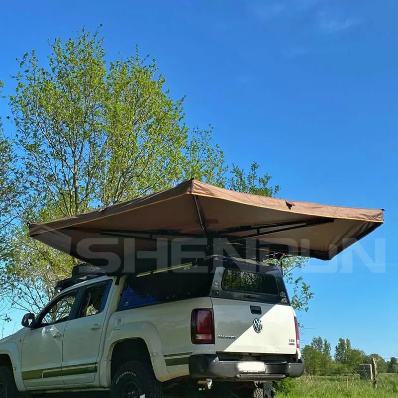 2.0/ 2.5m Radius Camper Tent Car Awning 270 Degree Roof Side Awning For Cars 270 Degree Quick Open Car Side Awning