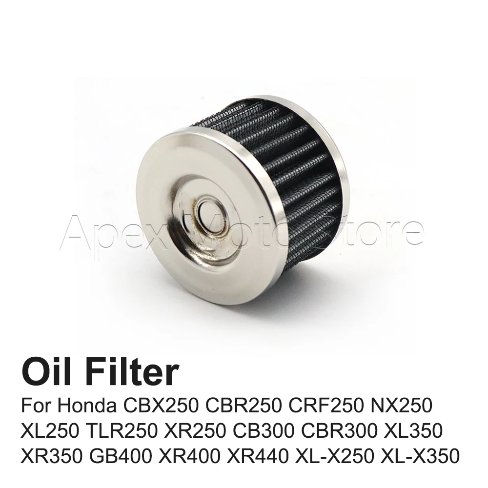 

Motorcycle Oil Filter For Honda CBX250 CBR250 CRF250 NX250 XL250 TLR250 XR250 CB300 CBR300 XL350 XR350 GB400 XL-X250 XR 400 440