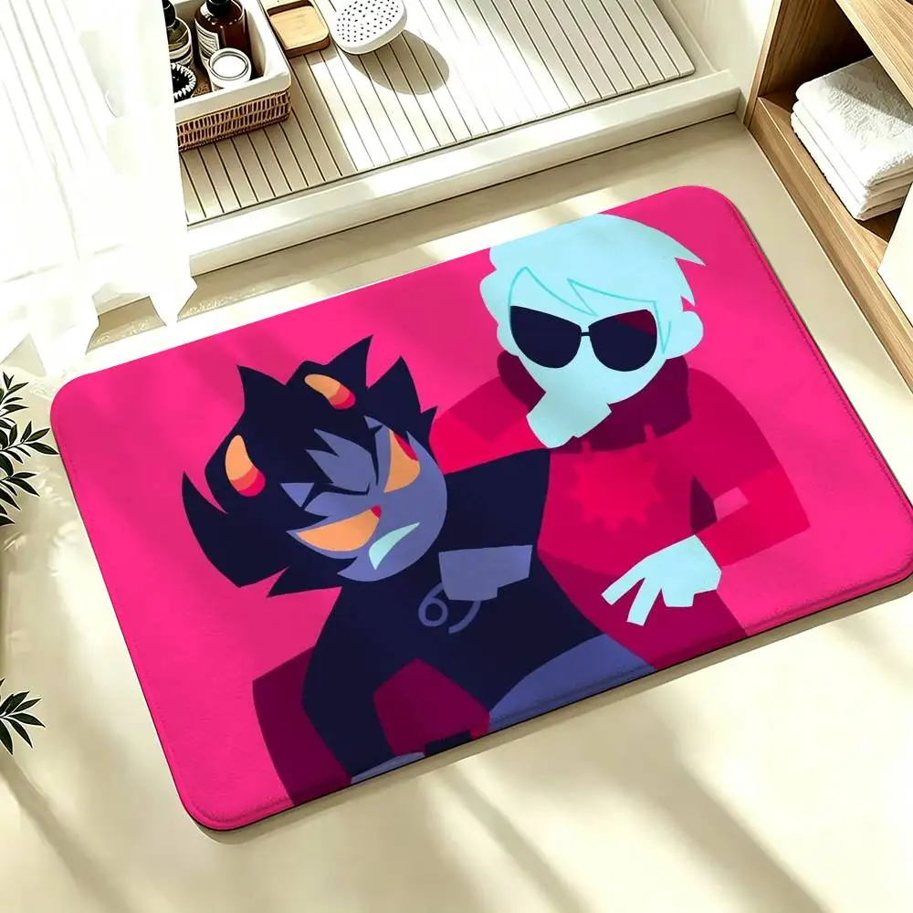 H-Homestuck D-DaveKat Shower Room Absorbent Small Floor Mat Soft Comfortable Decorative Foot Mat