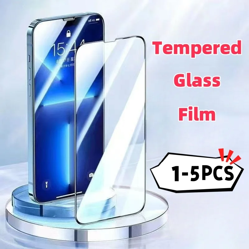 Phone Film For IPhone 11 Glass Film Iphone 12 Screen Protector Black Edge Tempered Film IPhone 16 Pro Max Full Screen 14 HD 13