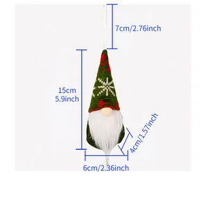 Gesichtslosen Gnom Strickpuppe, Zwerg Rudolph, Weihnachtsdekorationen, Weihnachtsgeschenke, Neujahr, Frohe Weihnachten, Zuhause, 3 PCs 12 Hauptverkäufe Weihnachtsknorme - №8