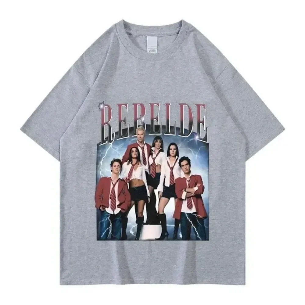 Limited Rebelde Rbd Concert T Shirt Men Women Vintage 90S Classic Mexican Tv Series Cotton Tee Tshirt Short Sleeve T-Shirts Tops