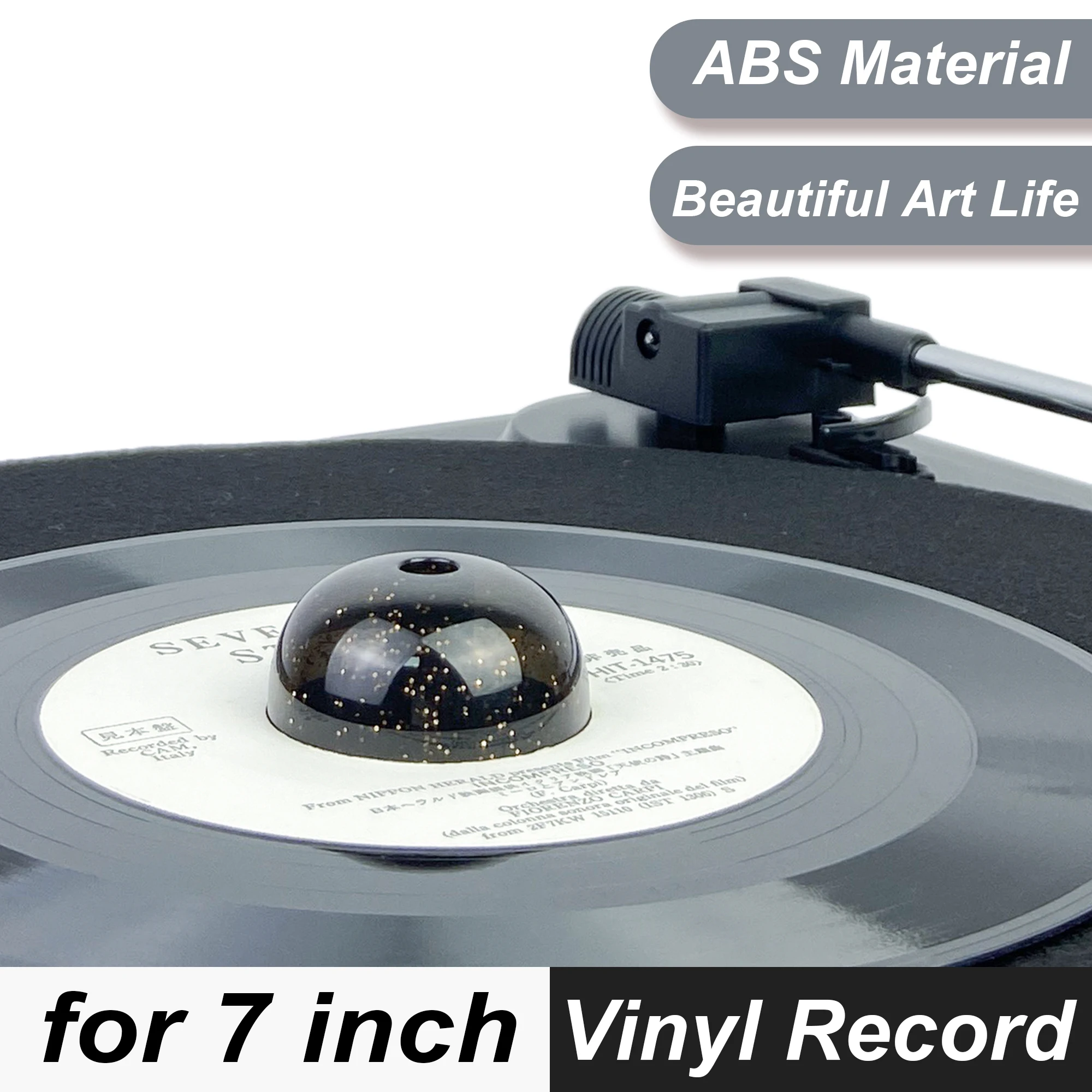 1Pcs Vinyl Record Dome Center Adapter Universal 45 RPM Turntable ABS Accessories for 7 Inch EP Record Vinyl Record