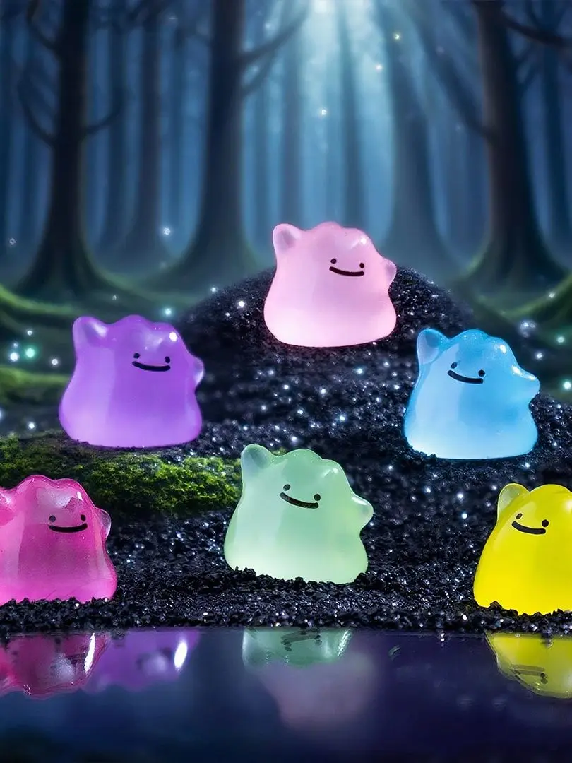 6 stks/set Pocket Monsters Anime Figuur Kawaii Ditto In Vermomming Veranderen Naar Wens 1.5 cm PVC Volwassen Pokemon Model Poppen Speelgoed Gift - afbeelding 2