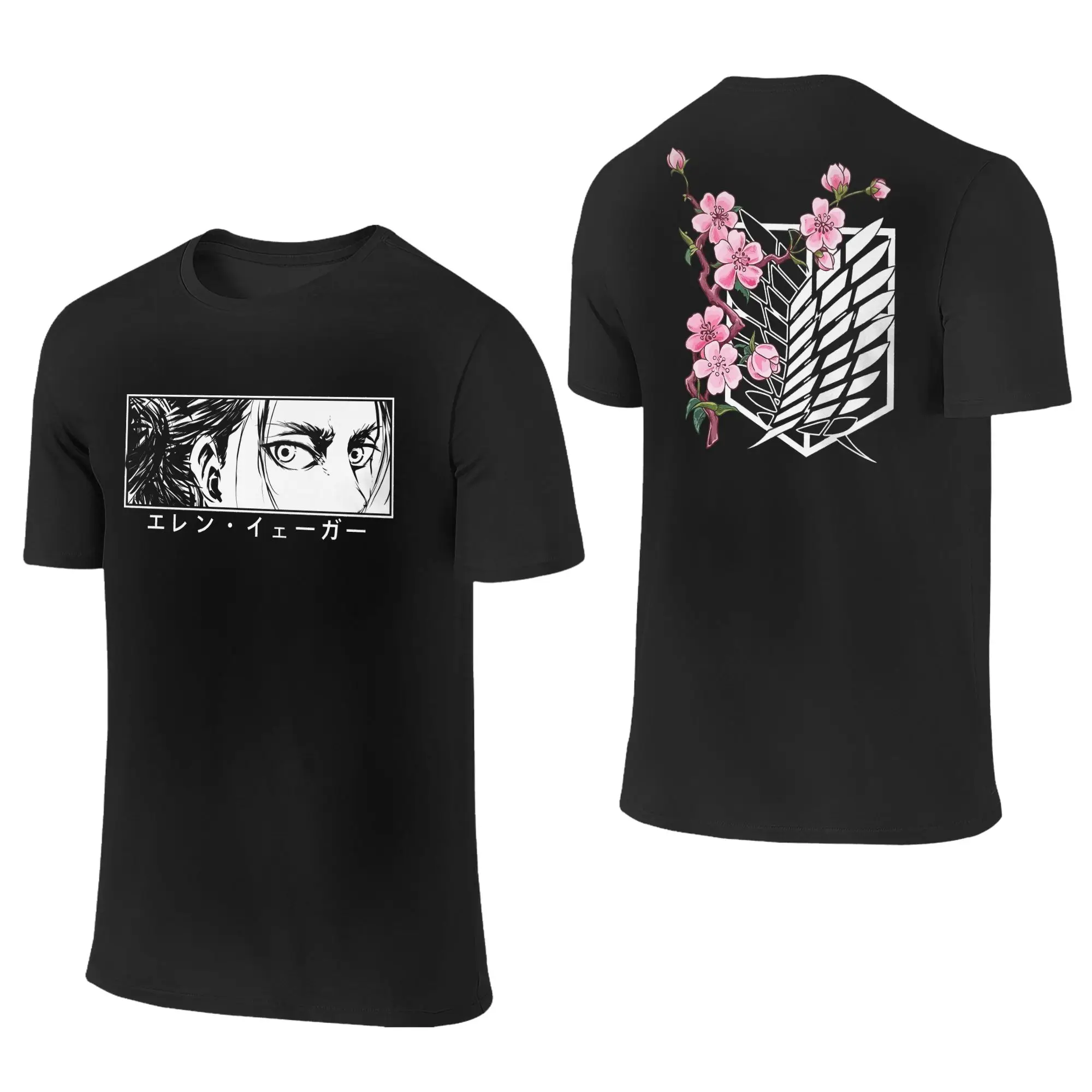 Attack on Titan T Shirts for Men 100% Cotton Awesome T-Shirt Crew Neck  Tees Short Sleeve Clothing Original