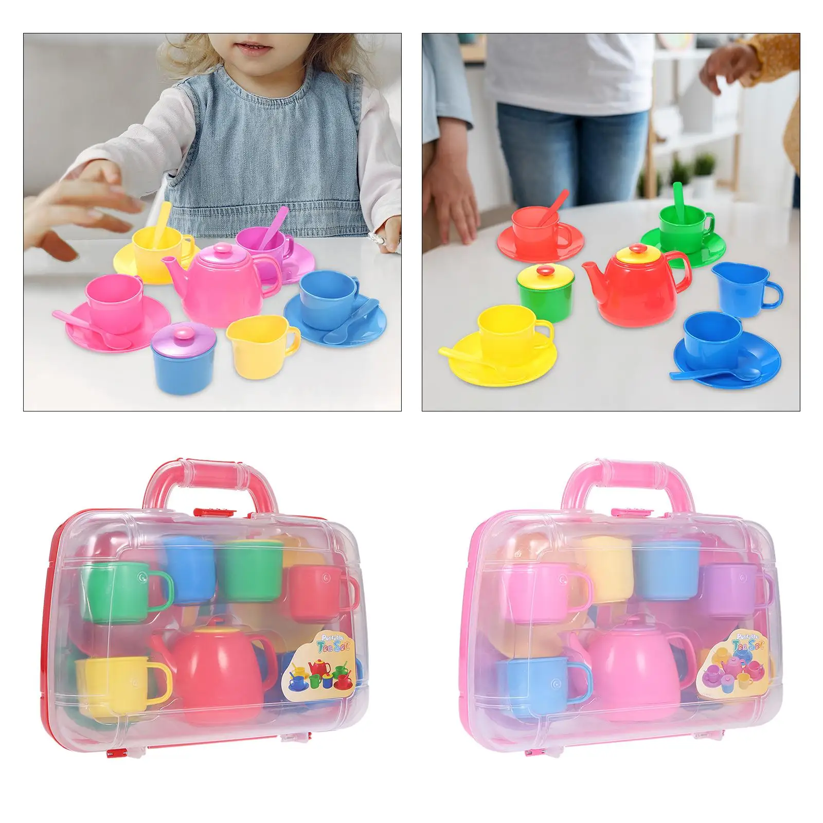 Jouets Montessori Multifonctionnels pour Bol, Jeu de Simulation, Jouet Sensoriel, Ensemble de Tea Party pour Salon, Fournitures Cadeaux Ménagers