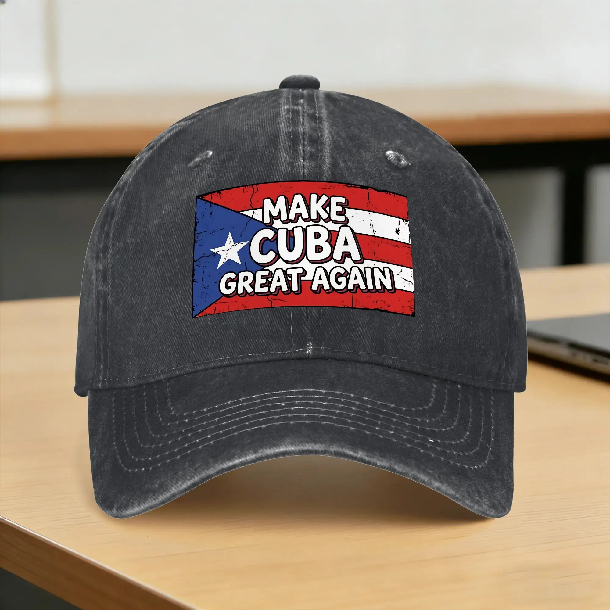 Summer Make Cuba Great Again Baseball Cap Sun  Washed Trucker Hat Couple Women Street Style Running Hippie Baseball Caps