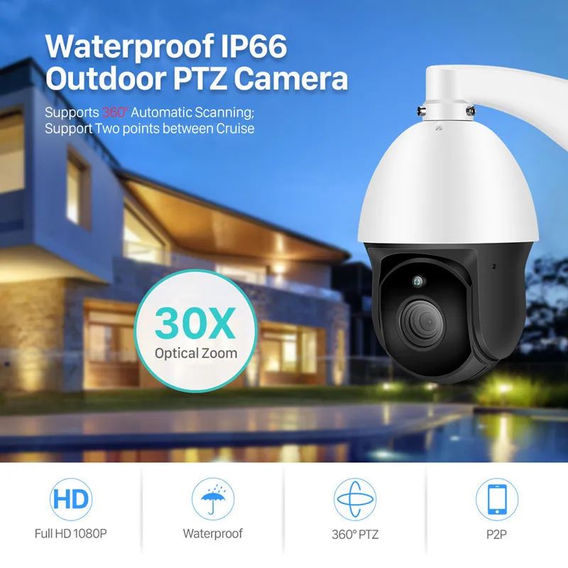 Ip Full Hd Surveillance Cctv for Shop 30x Ptz Zoom Ptz Dome Camera 3mp Professional Video and Audio Shenzhen Outdoor H.265 NVR