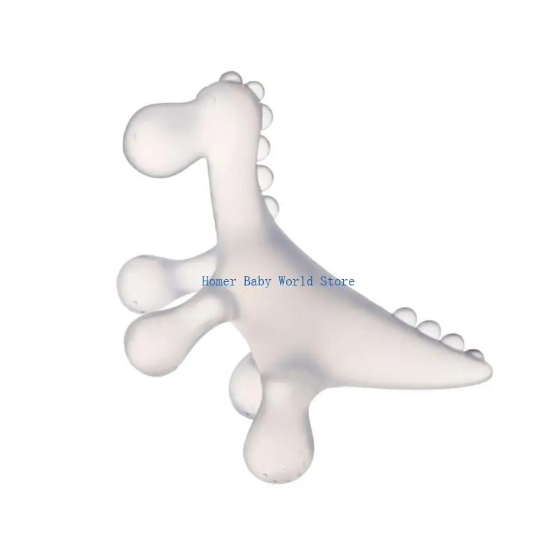 

B2QD детская игрушка для кормления зубов, милый динозавр, силиконовый прорезыватель для прорезывания зубов, обезболивающая для