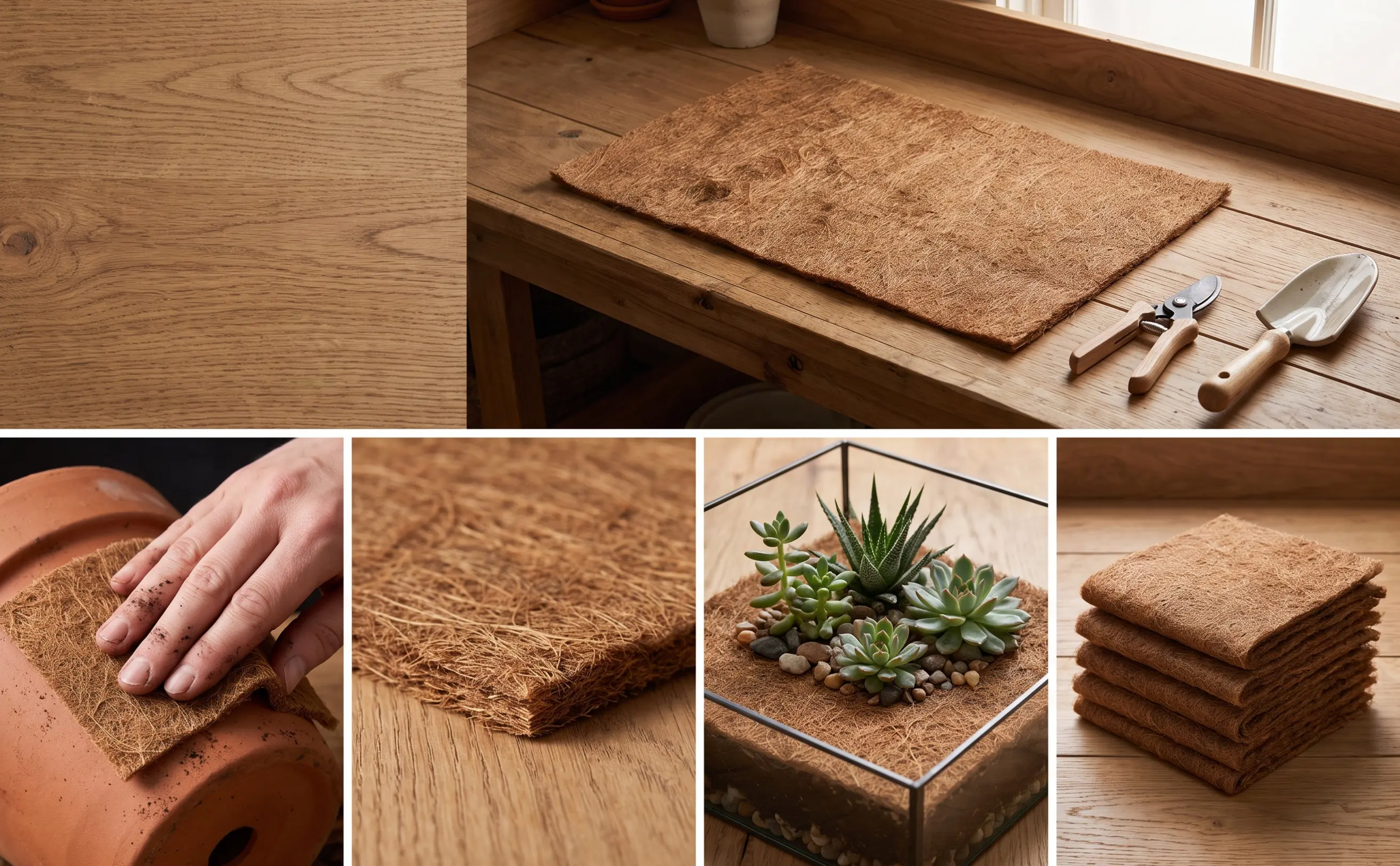Aquarium Planted Tree - 5 Lembar Kulit Pohon Palem Buatan,