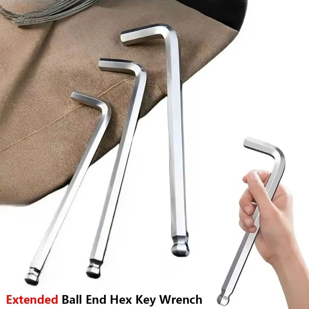 1Pcs 1.5-10mm Extended Hex Allen Key Set 20cm CR-V Steel L-Shape Hex Wrench Metric System L-Shape Metric Hexagon Wrench