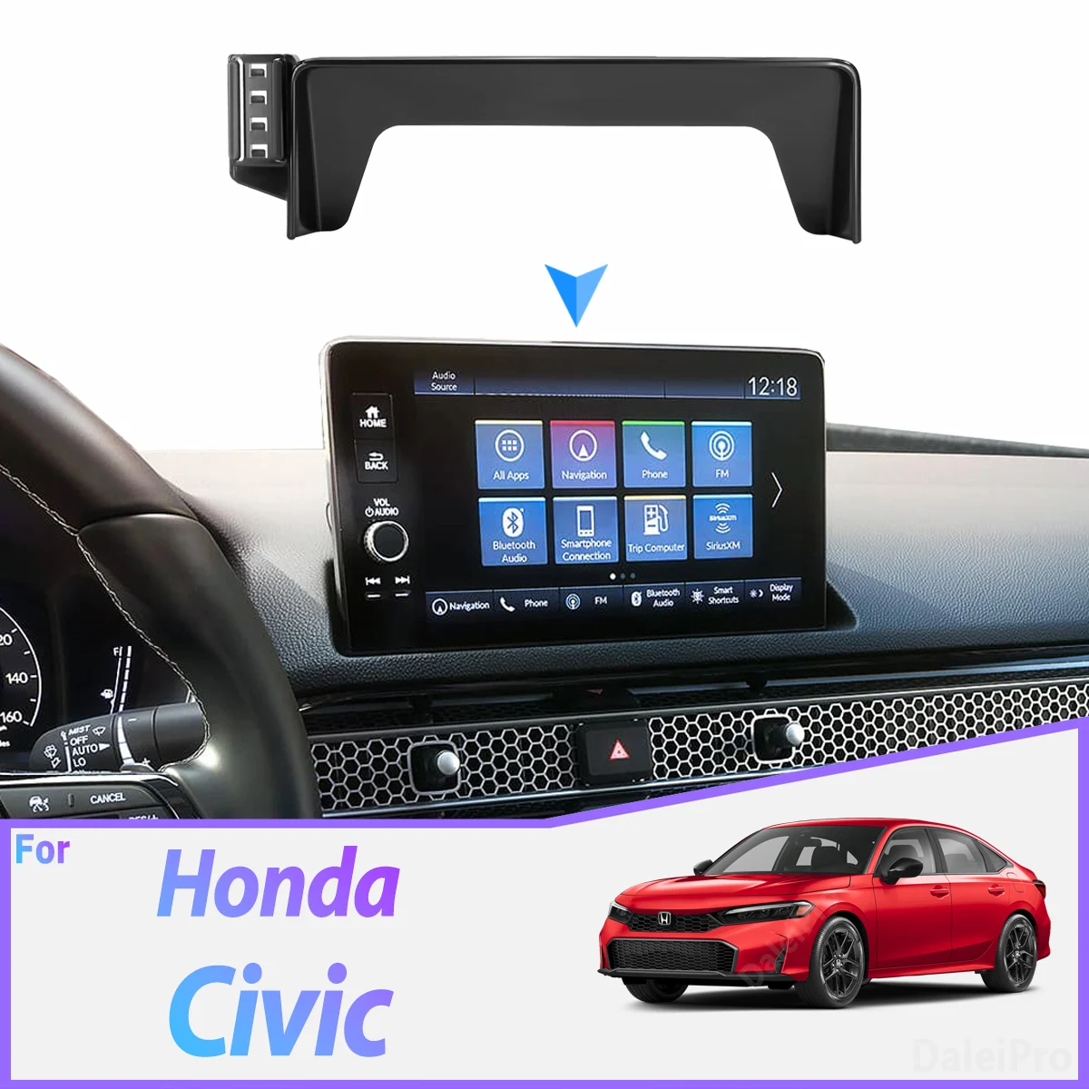 Für Honda Civic 2022 2023 2024-2026 Auto-Handyhalterung Infotainment-Display Fixierte Basis Kabelloses Ladegerät Zubehör – Detail 1