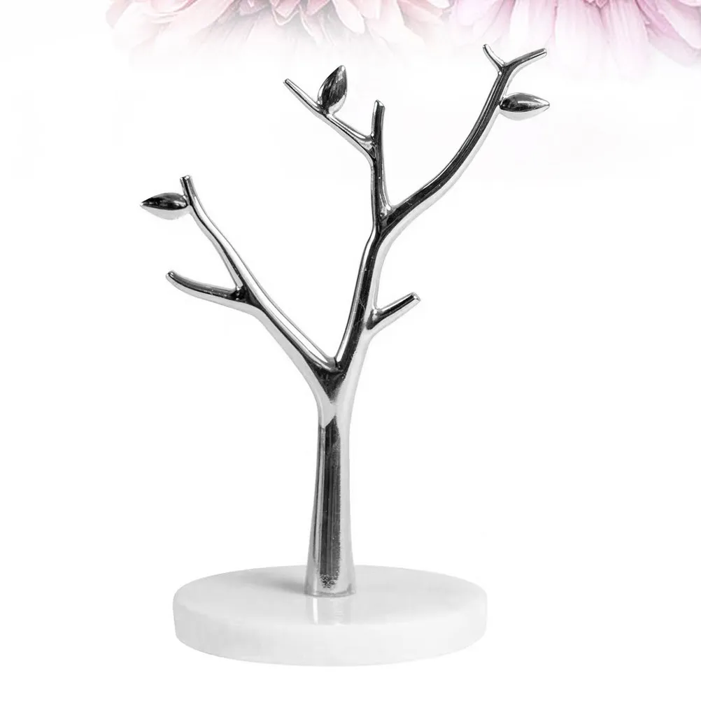 

1 шт. Декоративная металлическая подставка-органайзер в форме мраморного дерева для хранения и демонстрации колец, ожерелий, серег