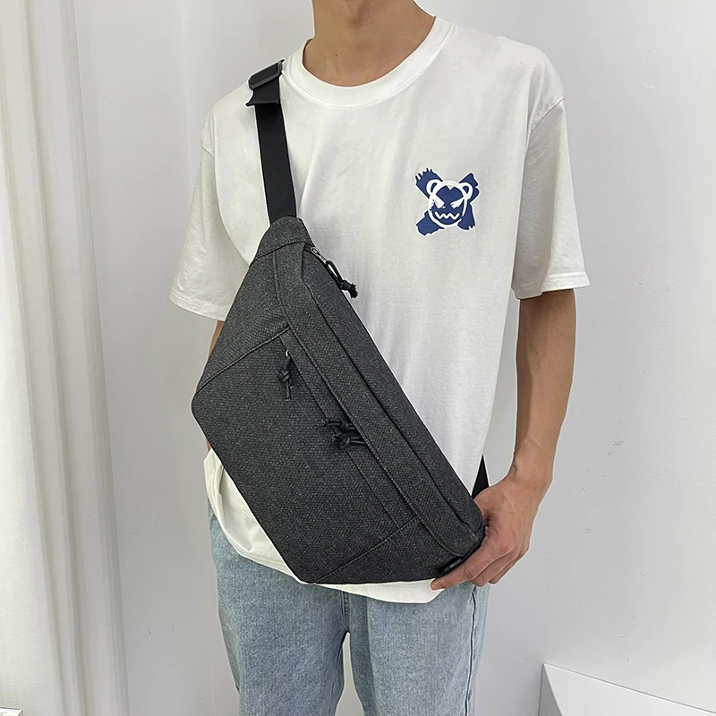 Women Chest Bags Street Style Waist Bag Denim Shoulder Bag Unisex Large Capacity Fanny Packs Casual Crossbody Belt Bag