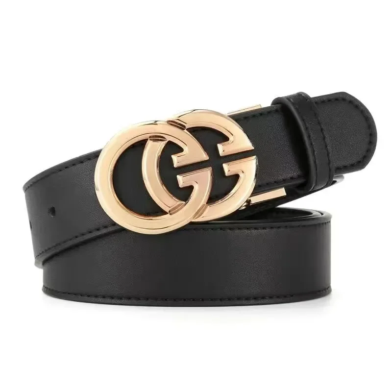 

2023 new Full grain leather Brand Belt Fashion Men Top Quality Genuine Luxury Designer Leather Strap Male Metal