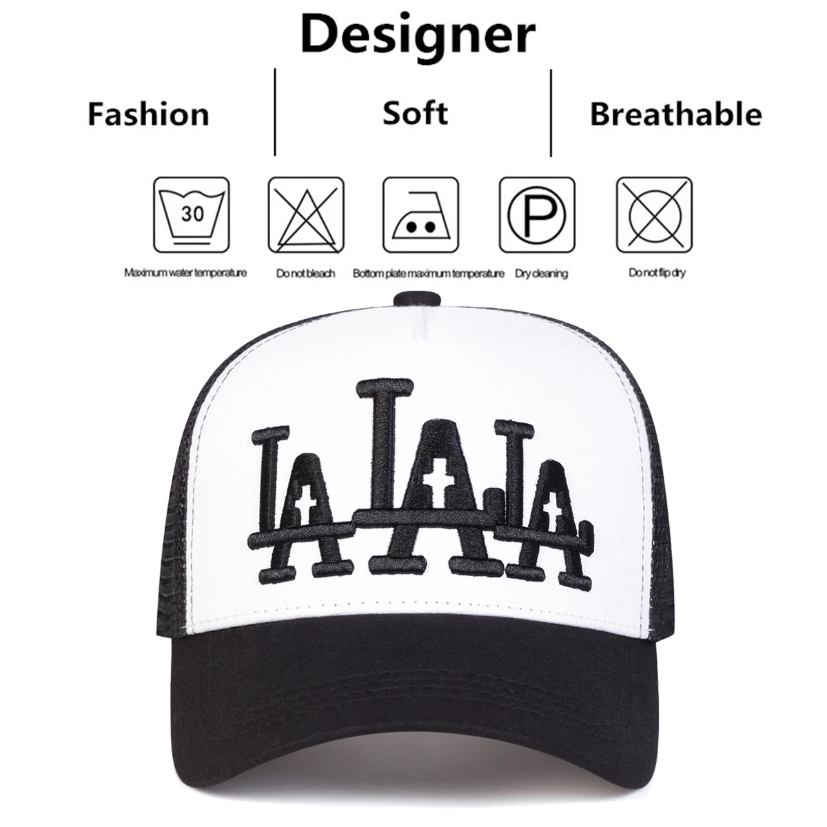 للجنسين LA الصليب التطريز قبعات البيسبول صافي الربيع والصيف في الهواء الطلق قابل للتعديل قبعات عادية واقية من الشمس قبعة قبعة رياضية