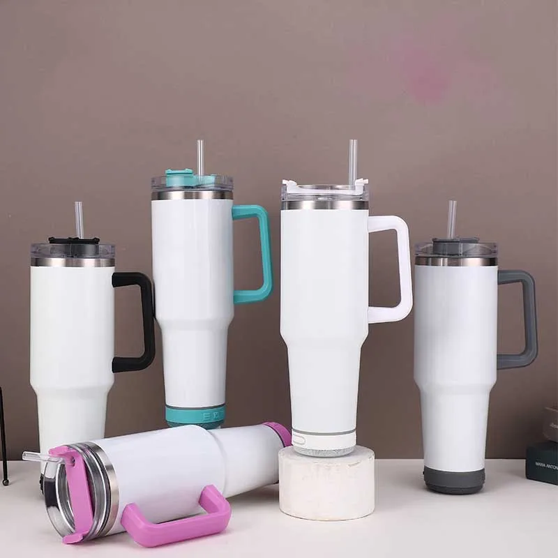 

40OZ Sublimation Blank Tumbler Stainless Steel Vacuum Insulated Music Cup Wireless Audio Speaker Stereo Water Bottle Car Cup Mug