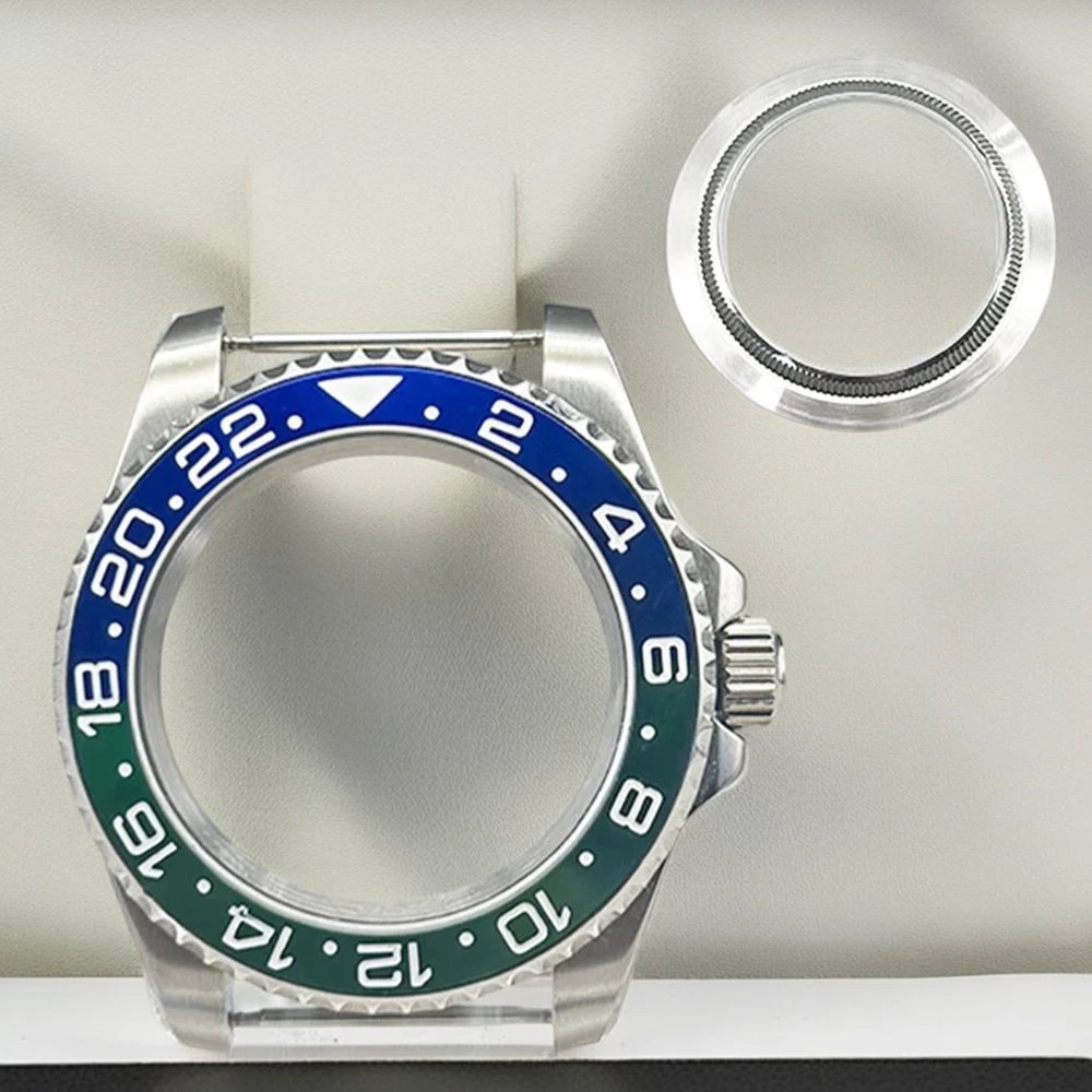 Задняя часть 40 мм, прозрачное сапфировое стекло, черный корпус с PVD-покрытием ETA2836 NH35 36 Mingzhu DG2813 5833 Miyota 8215 8205