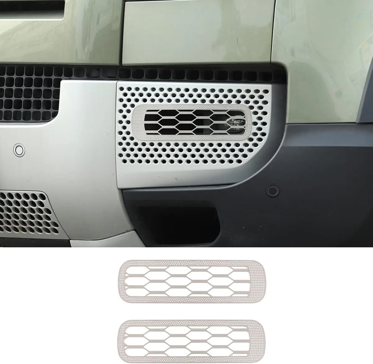 

Легкосплавная рамка переднего противотуманного фонаря, накладка для Land Rover Defender 90 110 2020-2025, капоты, декоративные автомобильные аксессуары