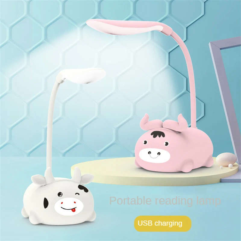 Bedside Light Cartoon Cute Desktop Home Lighting Supplies Small Table Lamp Childrens Dormitory Bedroom Usb Charging Night Lamp