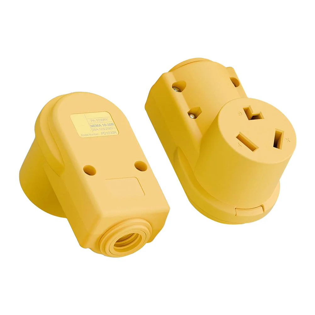 For NEMA 10-30R 30A 3 Pole 3 Wire Receptacle Socket for Dryers for rvs Generators Trailers Marine 11.5 x 6.5 x 6.7cm ABS
