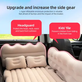 車用充氣旅行床家用戶外露營墊後排植絨加厚氣墊床,適用於SUV 6 最佳銷售 後座充氣汽車床 - №5