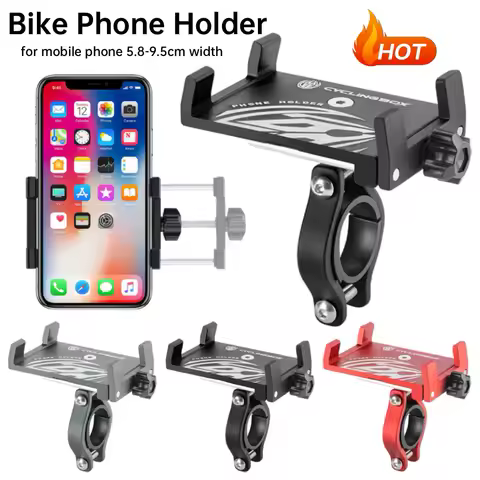 Bike Mobile Phone Holder Bracket Metal Handlebar MTB Bicycle Mount Bracket Motorcycle Cellphone Support Stand Mount