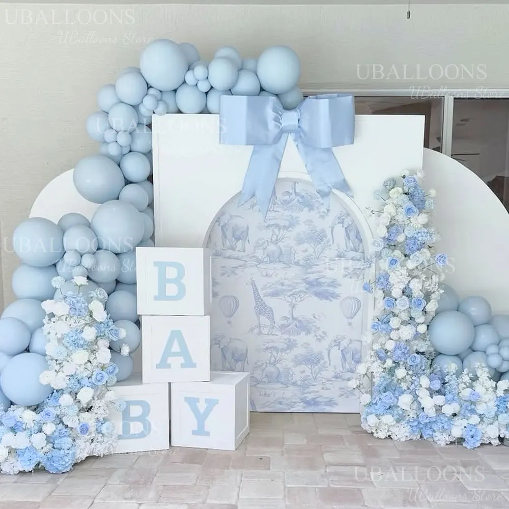 148pcs Light Blue Balloons Arch 18/12/10/5inch Baby Pastel Blue Balloon Garland for Birthday Wedding Baby Shower Party Decoratio - view 4
