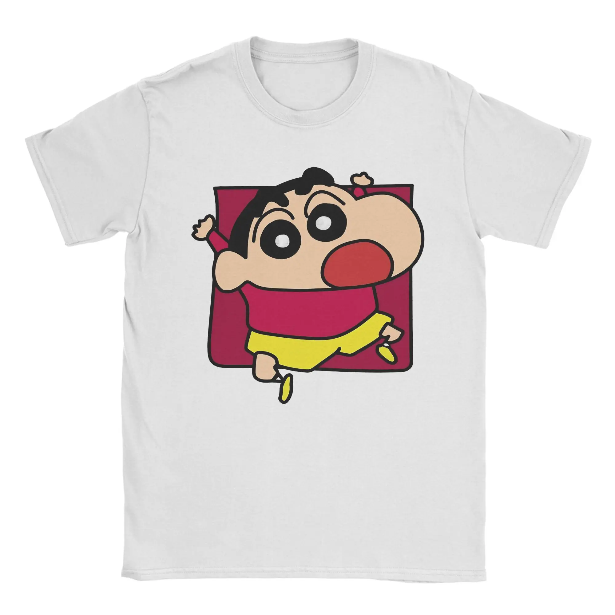 C-Crayon S-Shin-chans T Shirt Unisex 100%Cotton Tops Harajuku Anime Crewneck Short Sleeve