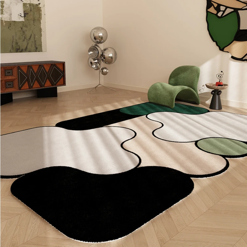 Simple Irregular Living Room Decoration Carpet Modern Bedroom Bedside Plush Non-slip Carpets Home Cloakroom Large Area Soft Rug