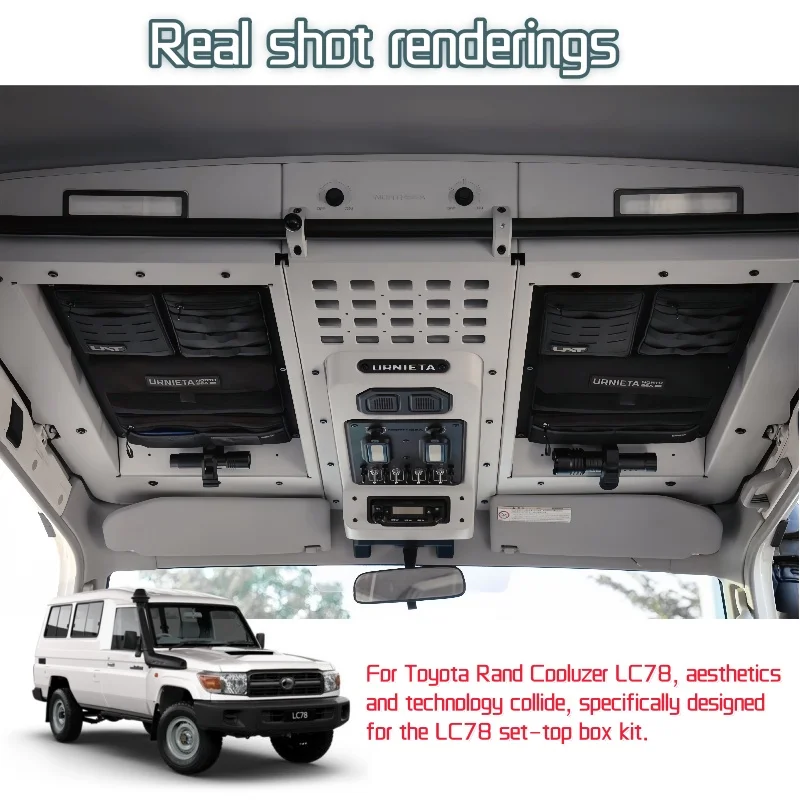 2007-2025 for LC78 Fuming Samurai Black Premium Protection Interior Kits Integrated Roof Control System ABS