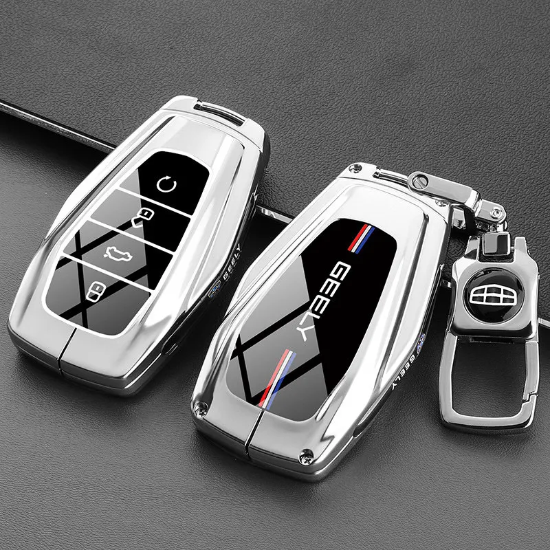 For 2025 Geely Xingyue L Key Case Cover, Zinc Alloy Metal Car Key Fob Shell, Shockproof Luxury Smart Keychain, Geely Accessories