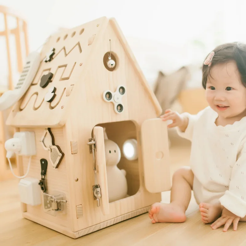 

Busy House Children Busy House Box Early Education Toy 1 Year Old 2 Years Old Montessori Teaching Aids Baby Busy Board