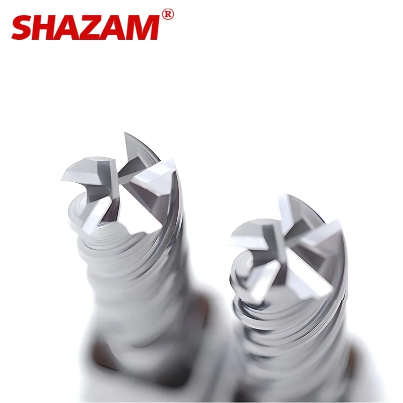 SHAZAM CNC Machining Center Tools HRC68 5-Flute High Hardness Coarse Fine Integrated End Milling Cutter For Steel Parts Endmills