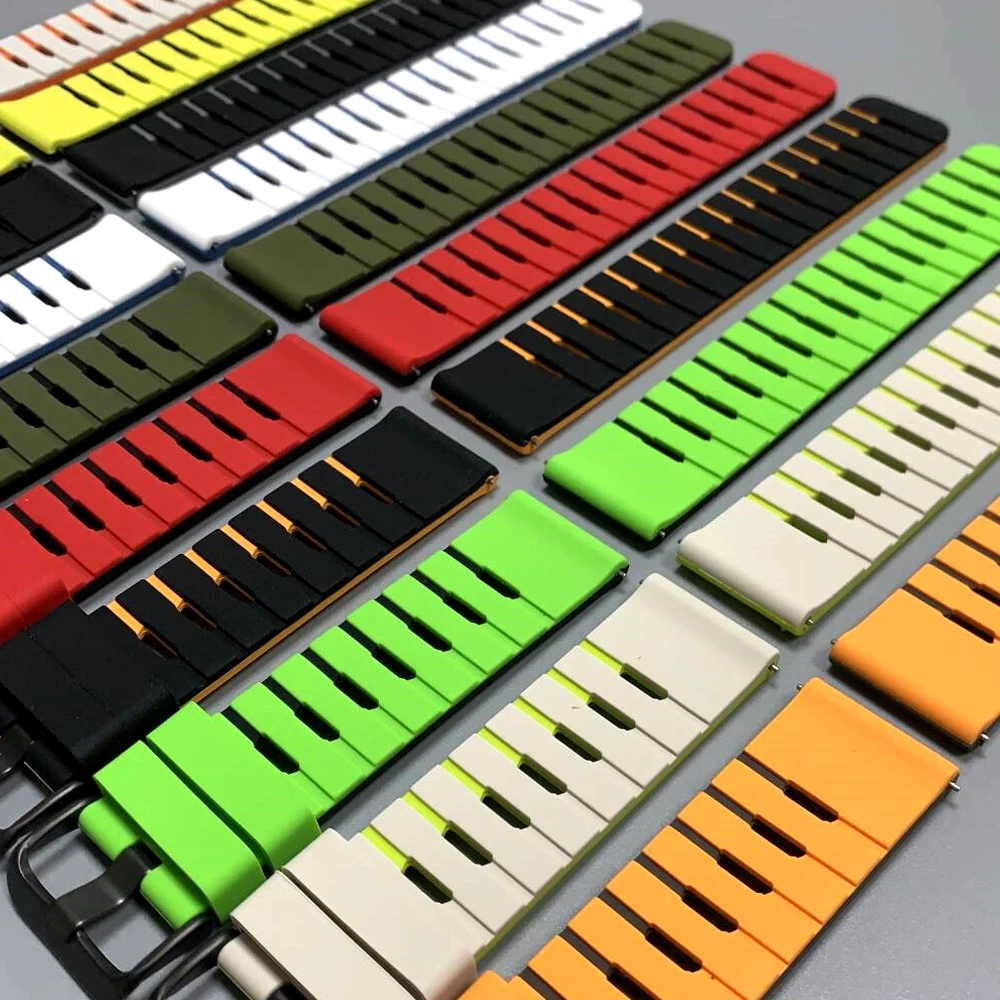 실리콘 소프트 스트랩 리얼미 워치 S2 3 2 S 프로 손목 밴드 수운토 레이스 S/2 런 버티컬 22mm 스포츠 스마트워치 팔찌